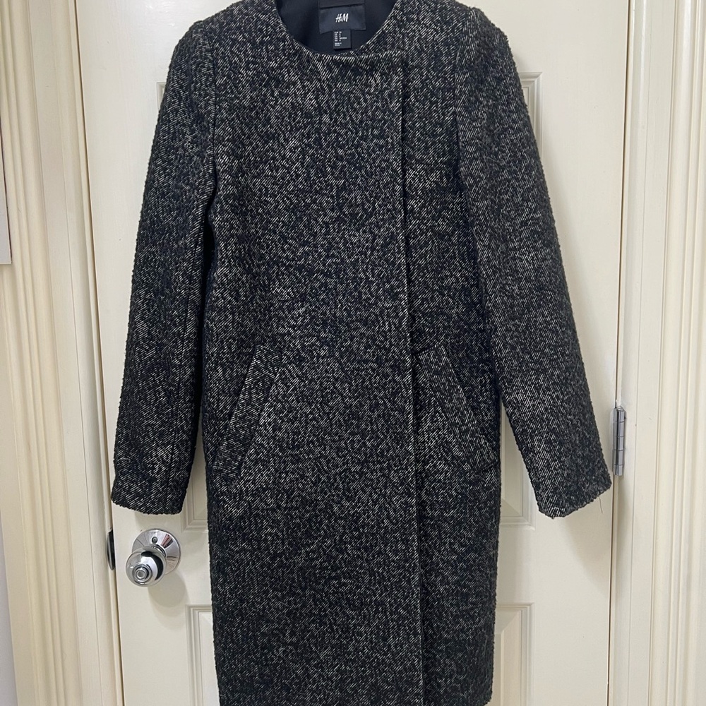 Well loved black/grey long coat